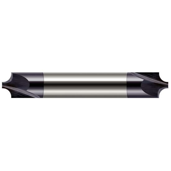Picture of Harvey Tool 17015-C3 .015 R x .046 P FLRD CREM, DE 2 FL AlTiNCorner Rounder Carbide AlTiN Double End Corner Rounder0.0150 0.38mm